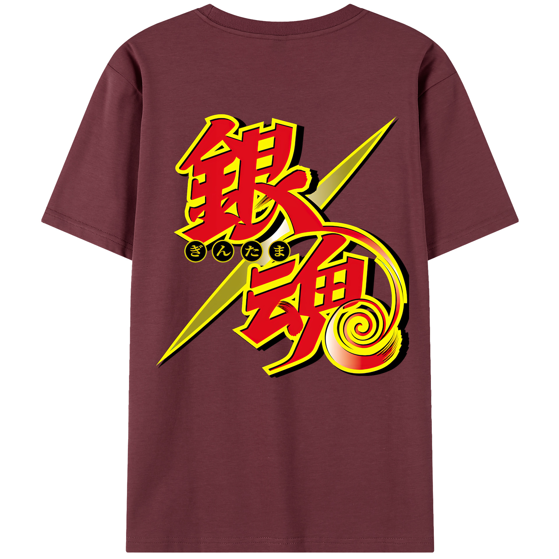 （画像用） ぎんたま 坂田銀時（さかたぎんとき） 神楽 志村新八（しむら しんぱち） GINTAMA Sakata Gintoki Kagura Shimura Shinpachi 綿100％半袖Tシャツ（背面プリント）